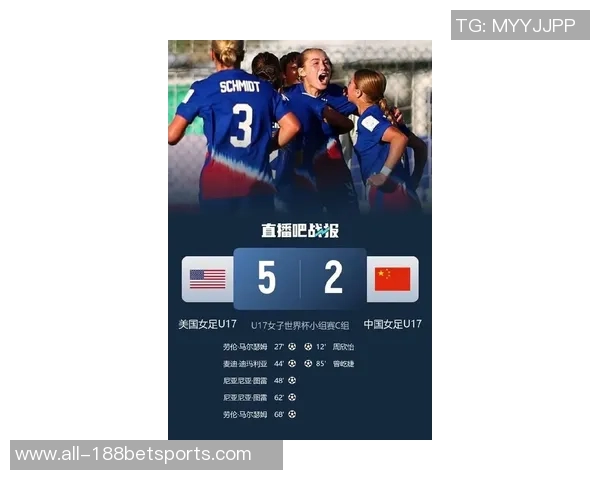 中国女足在2025国际足联U17女足世界杯小组赛第二轮遭遇美国队重创以2比5落败